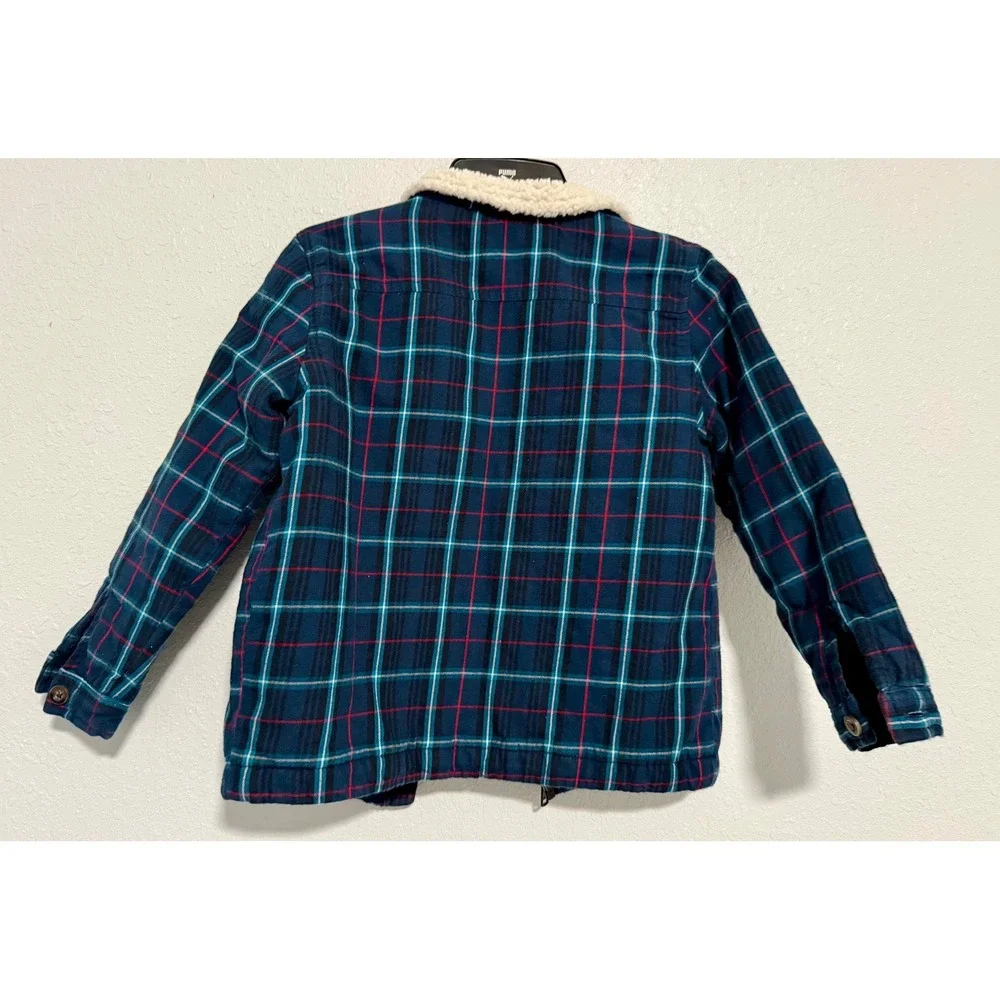 Kids Boys 365‎ Kids from Garanimals Plaid Sherpa Lined Jacket Size 7